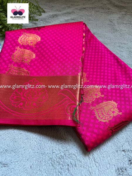 Fancy Soft - Silk Bhutta Embossed Saree