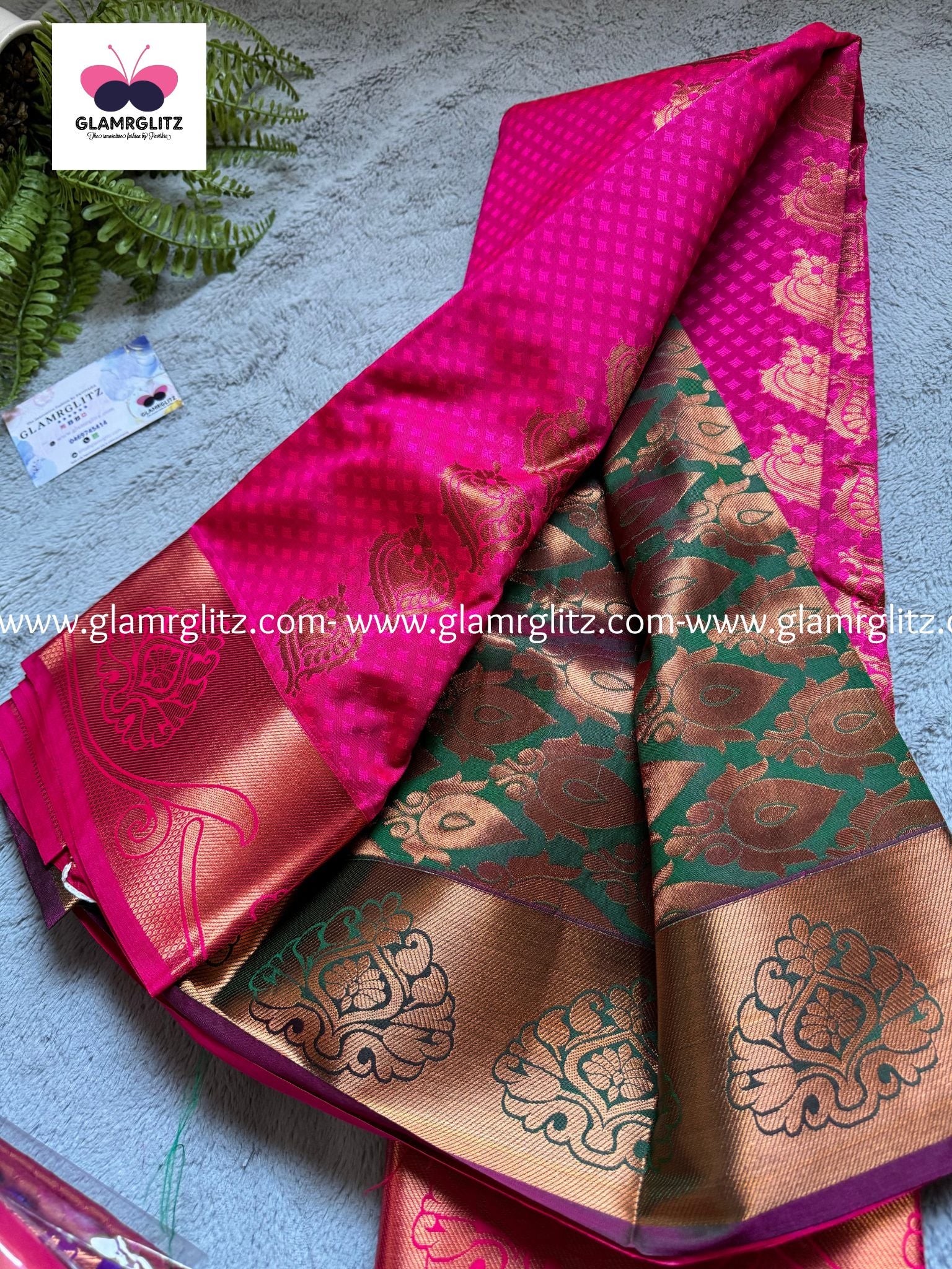 Fancy Soft - Silk Bhutta Embossed Saree