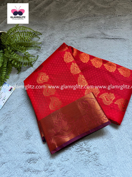 Fancy Soft - Silk Bhutta Embossed Saree