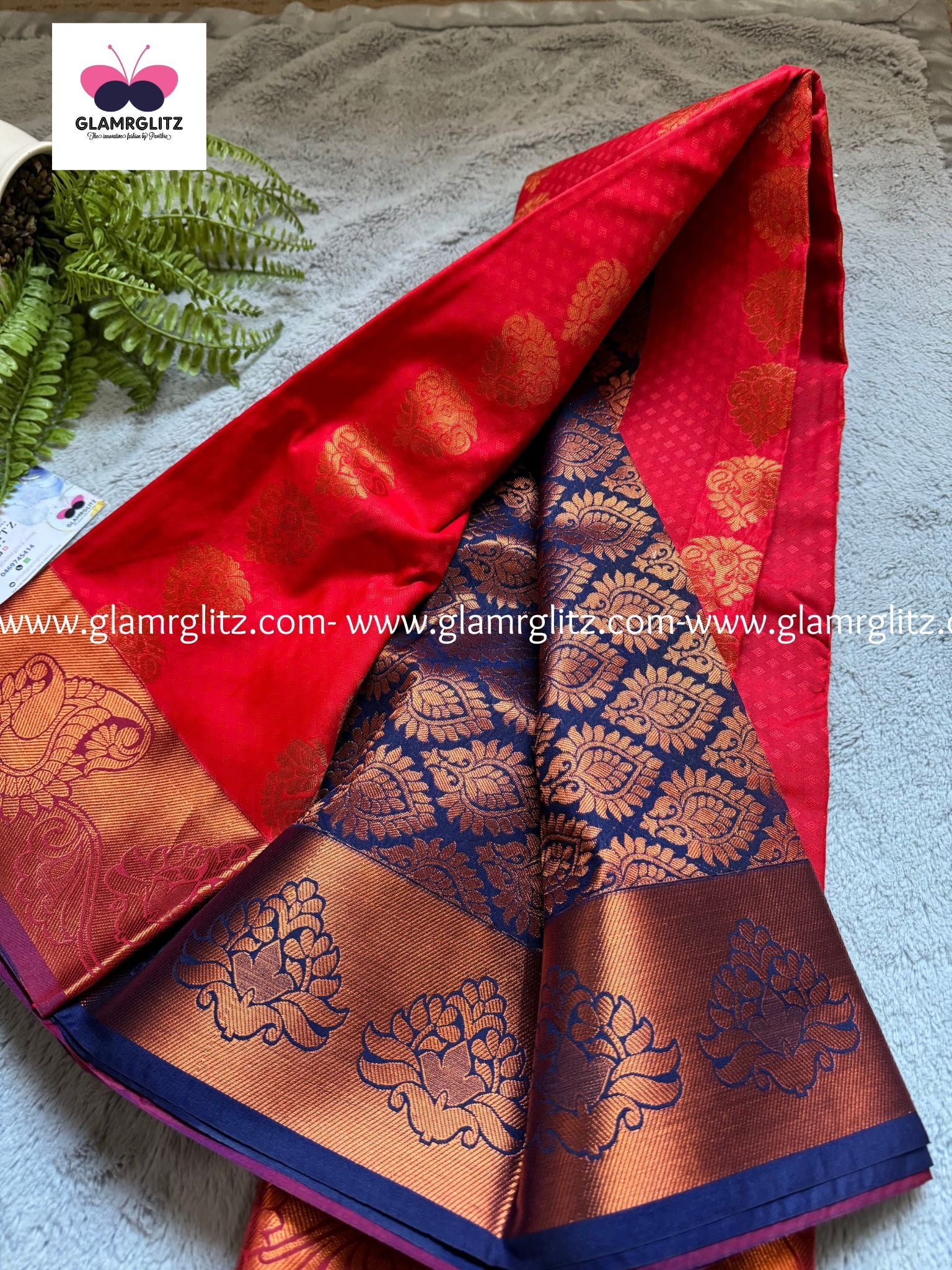 Fancy Soft - Silk Bhutta Embossed Saree