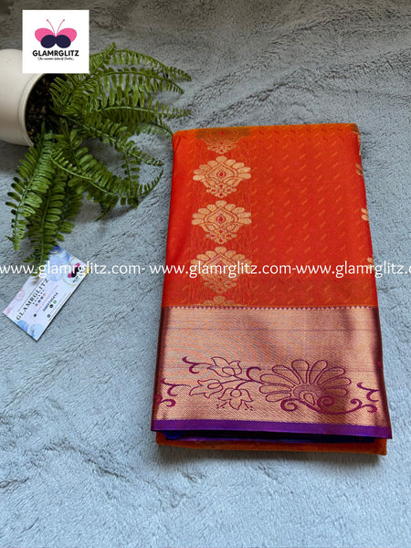 Fancy Soft - Silk Bhutta Embossed Saree