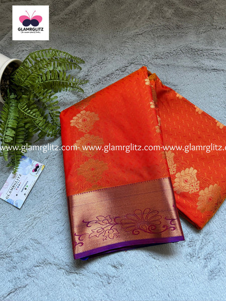 Fancy Soft - Silk Bhutta Embossed Saree