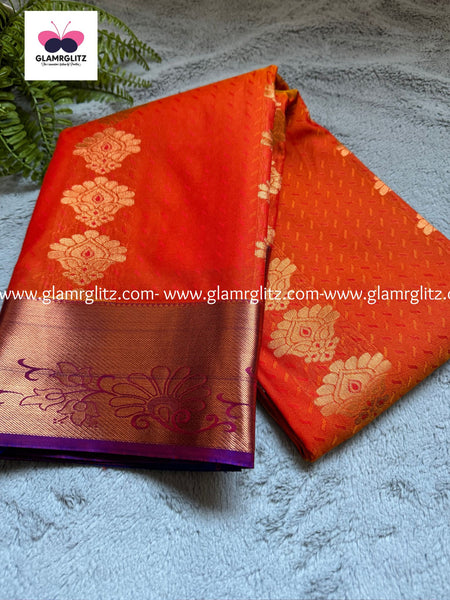 Fancy Soft - Silk Bhutta Embossed Saree