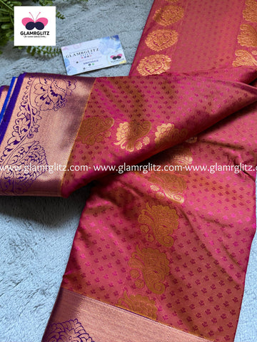 Fancy Soft - Silk Bhutta Embossed Saree