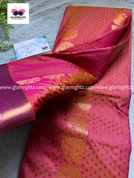 Fancy Soft - Silk Bhutta Embossed Saree