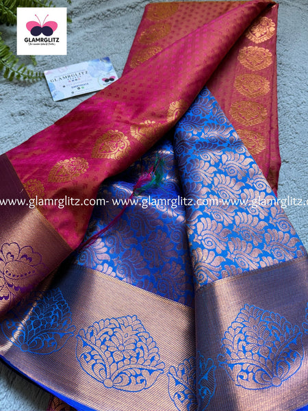 Fancy Soft - Silk Bhutta Embossed Saree