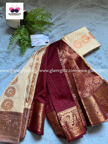 Fancy Soft - Silk Bhutta Embossed Saree