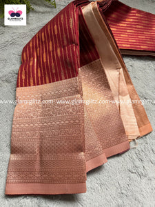 𝐊𝐔𝐁𝐄𝐑𝐀 elite bridal rapier fancy silk saree