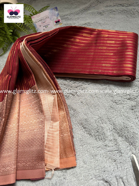 𝐊𝐔𝐁𝐄𝐑𝐀 elite bridal rapier fancy silk saree