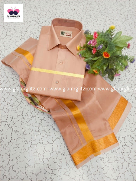 Pattu Shirt and Vesti or Dothi set