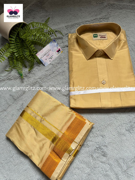 Pattu Shirt and Vesti or Dothi set