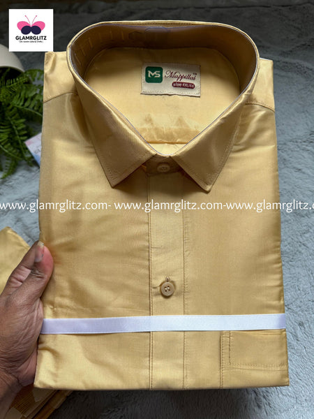 Pattu Shirt and Vesti or Dothi set