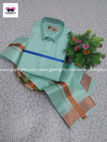 Pattu Shirt and Vesti or Dothi set