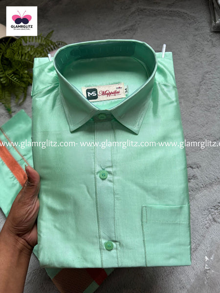 Pattu Shirt and Vesti or Dothi set