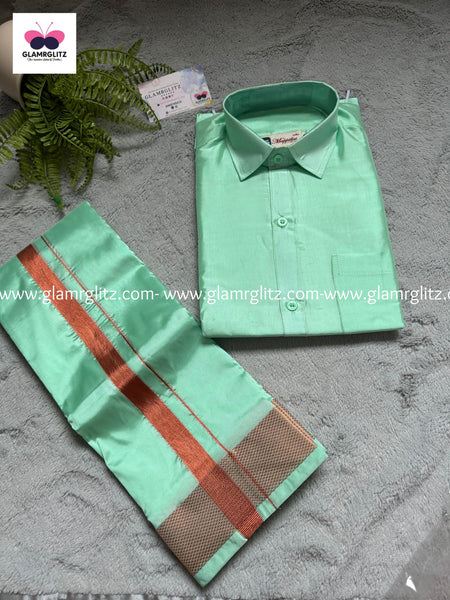 Pattu Shirt and Vesti or Dothi set