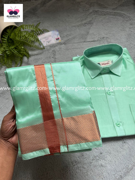 Pattu Shirt and Vesti or Dothi set