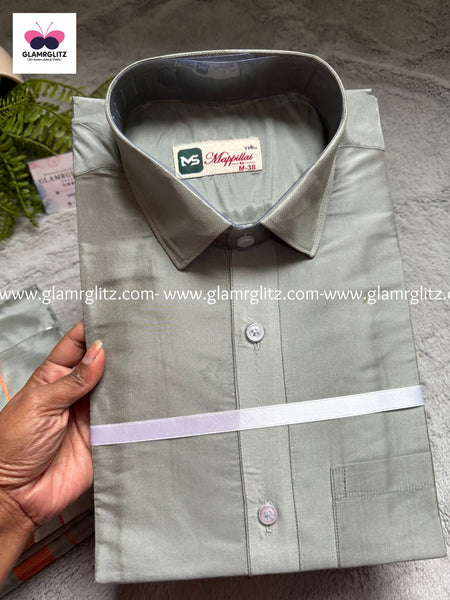 Pattu Shirt and Vesti or Dothi set