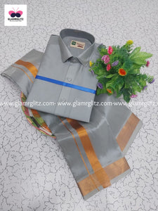 Pattu Shirt and Vesti or Dothi set