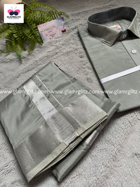 Pattu Shirt and Vesti or Dothi set