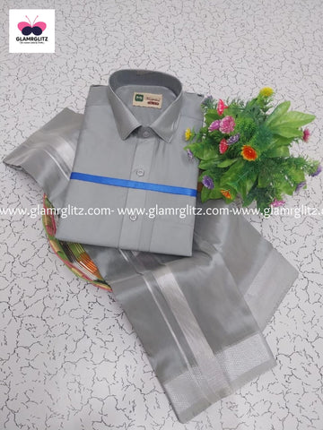 Pattu Shirt and Vesti or Dothi set