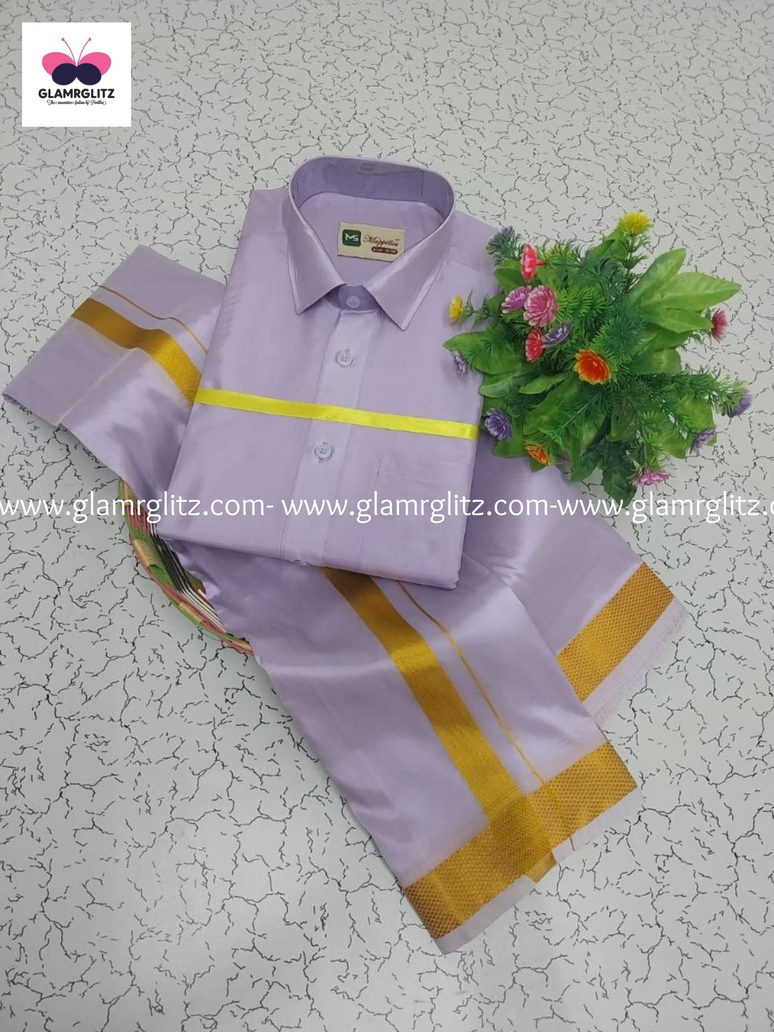 Pattu Shirt and Vesti or Dothi set