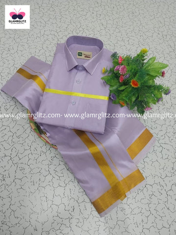 Pattu Shirt and Vesti or Dothi set