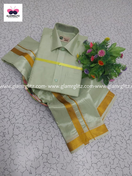 Pattu Shirt and Vesti or Dothi set