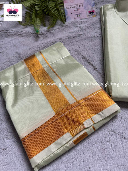 Pattu Shirt and Vesti or Dothi set