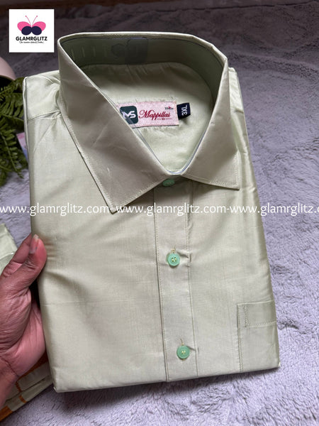 Pattu Shirt and Vesti or Dothi set