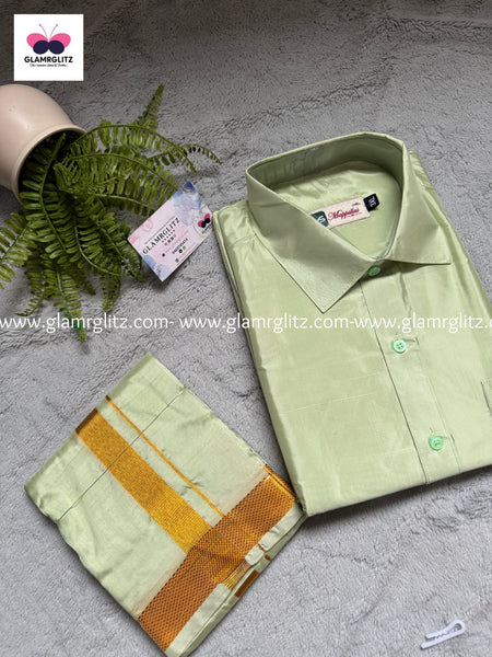 Pattu Shirt and Vesti or Dothi set