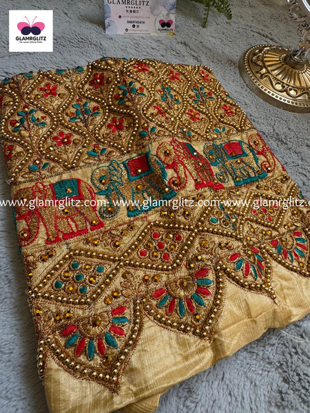 AARI Worked Blouse cut pieces