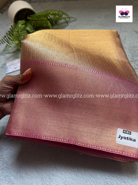 Jyothika Inspired kanjivaram Banaras Silk saree_ gold zari Weaving