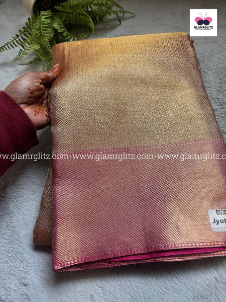 Jyothika Inspired kanjivaram Banaras Silk saree_ gold zari Weaving