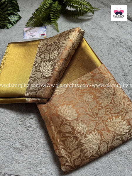 Nita Ambani-Inspired Banarasi Tissue Sarees copper