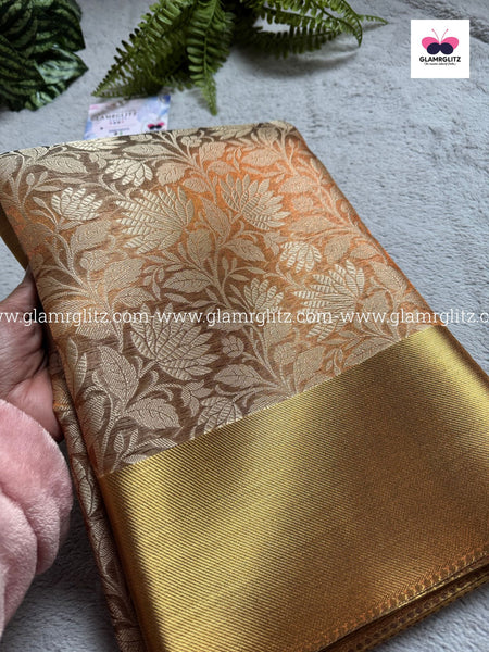 Nita Ambani-Inspired Banarasi Tissue Sarees copper