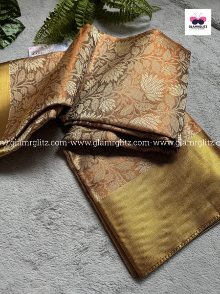 Nita Ambani-Inspired Banarasi Tissue Sarees copper