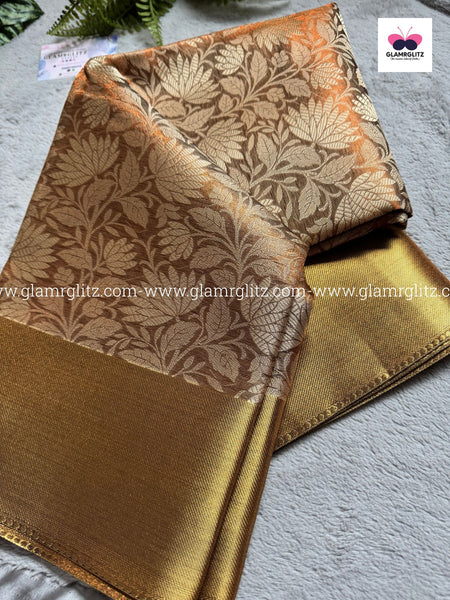 Nita Ambani-Inspired Banarasi Tissue Sarees copper