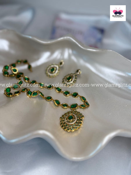 Jyothika Inspired Necklace Set – Gold Shade