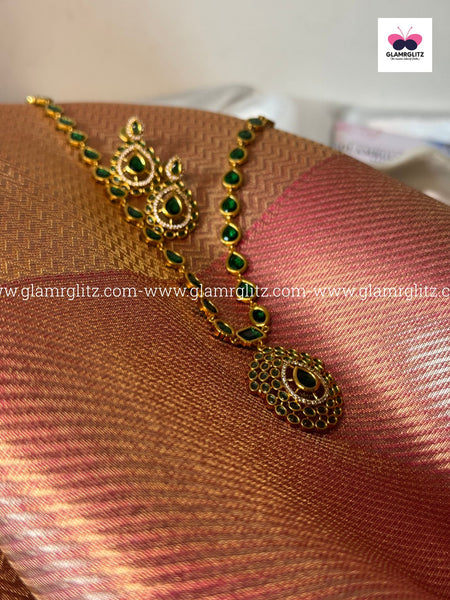 Jyothika Inspired Necklace Set – Gold Shade