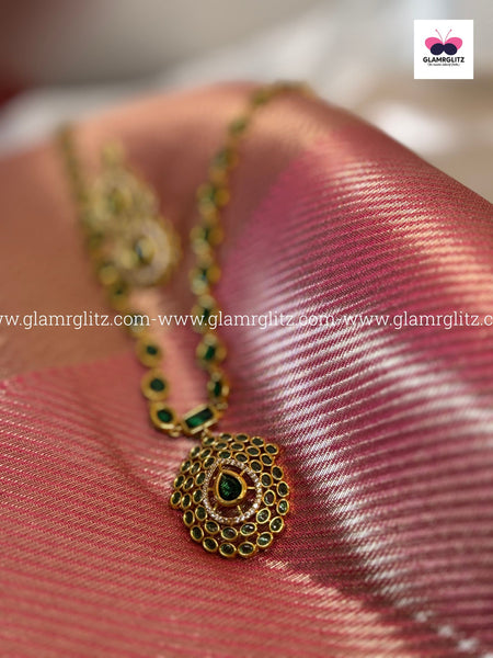 Jyothika Inspired Necklace Set – Gold Shade