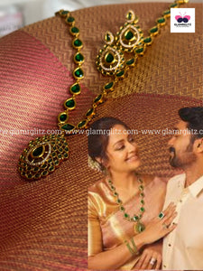 Jyothika Inspired Necklace Set – Gold Shade