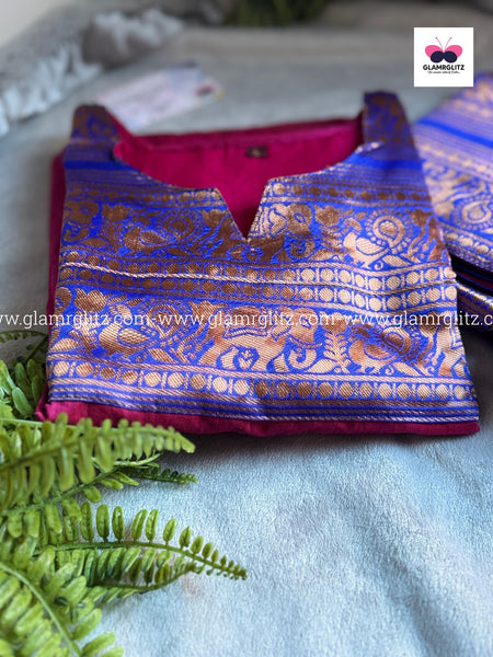 Silk Cotton Kurti and Dupatta Set