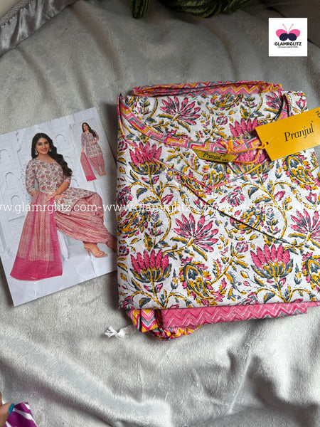 Pure Cotton Patiala Set