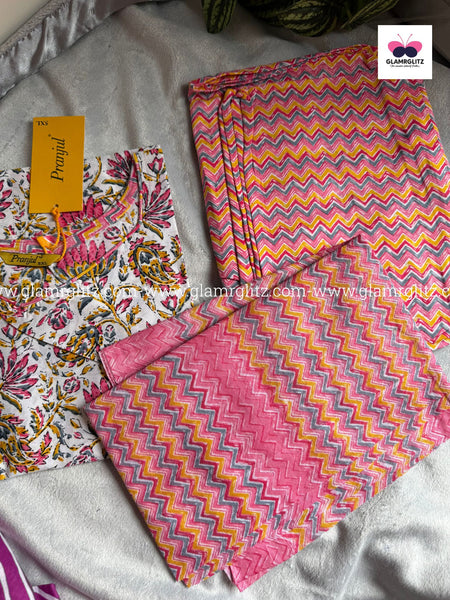 Pure Cotton Patiala Set