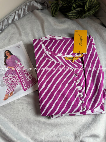 Pure Cotton Patiala Set