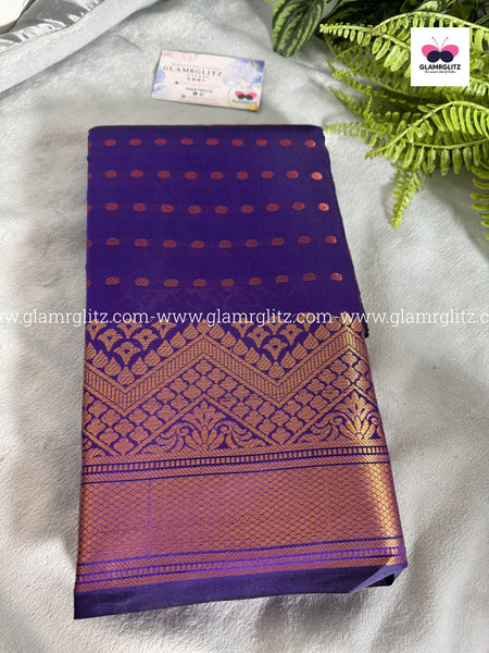Soft Silk Cotton Saree with 1000 Butta and Contrast Blouse