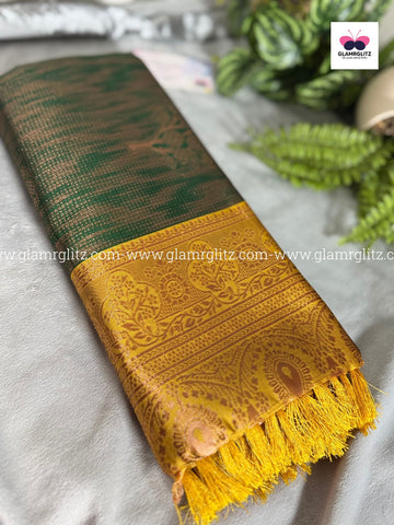 Benzo Soft Silk Cotton Saree with Contrast Blouse and Pallu