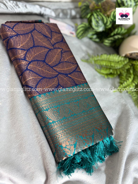 Benzo Soft Silk Cotton Saree with Contrast Blouse and Pallu