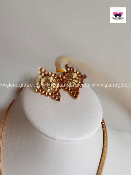 Traditional Gold-Tone Temple Jewellery Set