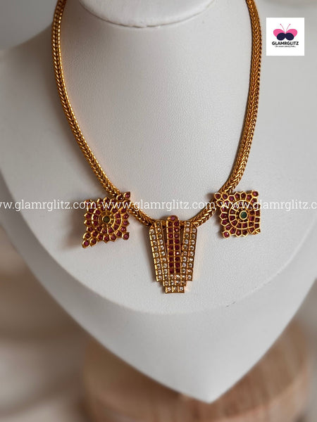 Traditional Gold-Tone Temple Jewellery Set